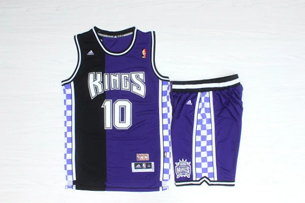 Kings 10 Bibby Purple Hardwood Classics Basketball Jersey(With Shorts)