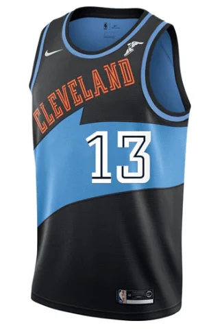 Men's Cleveland Cavaliers #13 Tristan Thompson Blue/Black Stitched Basketball Jersey