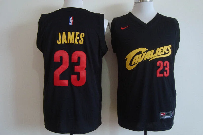 Cavaliers 23 Lebron James Black Basketball Jersey