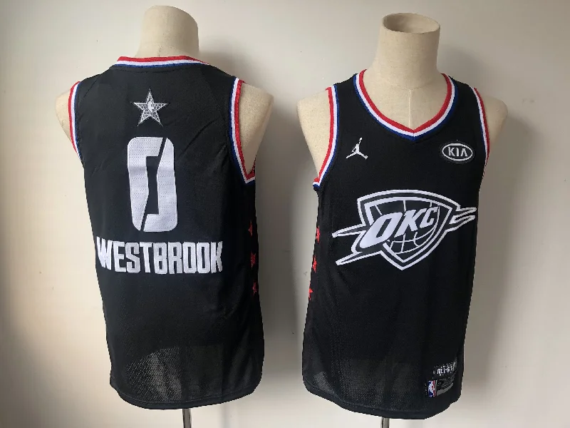 Thunder 0 Russell Westbrook Black 2019 All-Star Game Jordan Brand Swingman Basketball Jersey