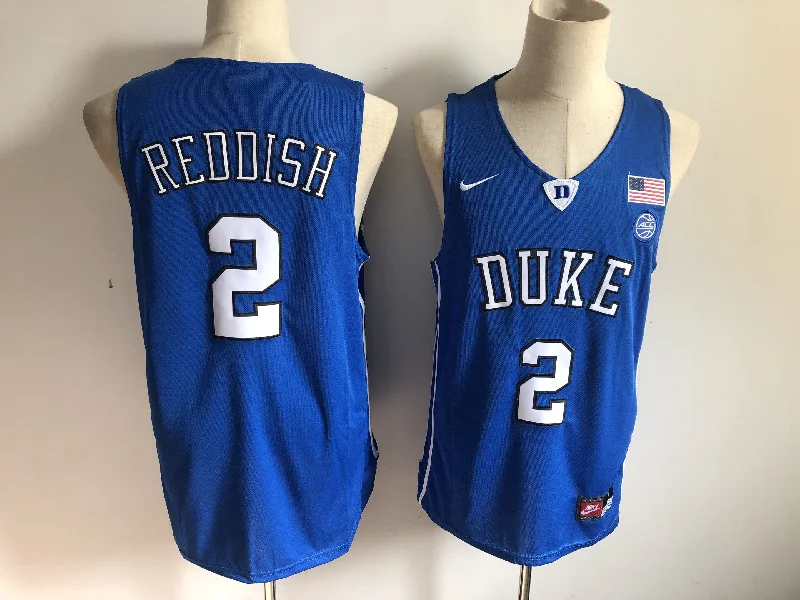 Duke Blue Devils 2 Cam Reddish Blue College Basketball Basketball Jersey