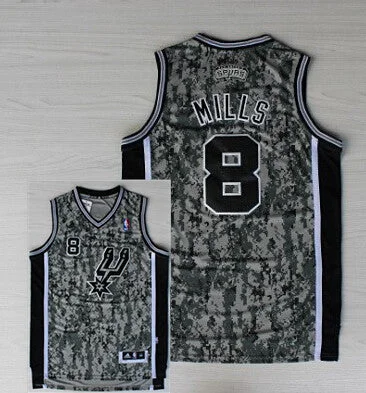 Spurs 8 Millers Camo New Revolution 30 Basketball Jerseys