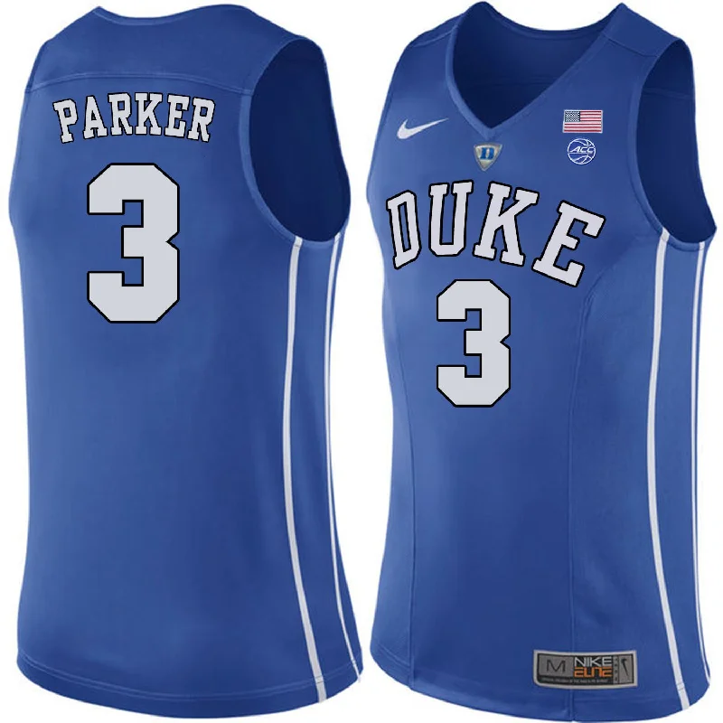 Duke Blue Devils 3 Jabari Parker Blue College Basketball Basketball Jersey