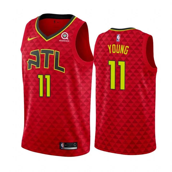 Men's Atlanta Hawks #11 Trae Young Red Swingman Stitched Basketball Jersey