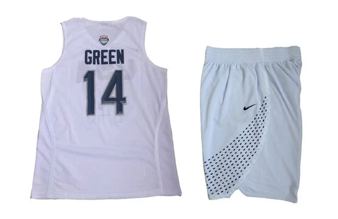 USA 14 Draymond Green White 2016 Olympic Basketball Team Basketball Jersey(With Shorts)