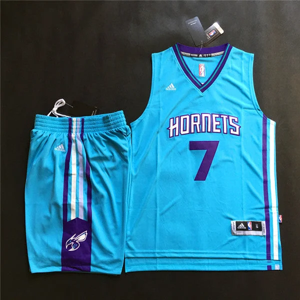 Hornets 7 Jeremy Lin Teal New Revolution 30 Basketball Jersey(With Shorts)