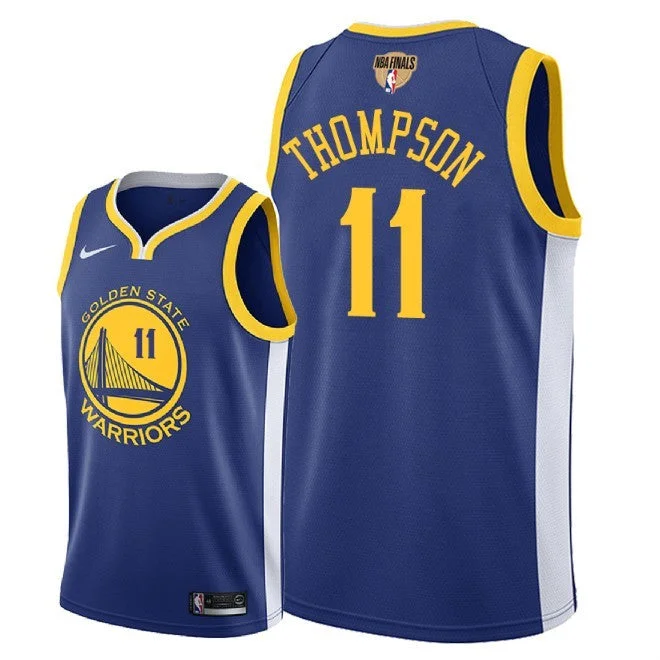 Warriors 11 Klay Thompson Blue 2018 Finals Swingman Basketball Jersey