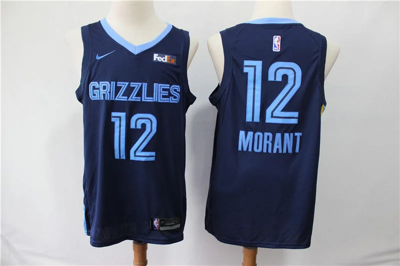 Grizzlies 12 Ja Morant Navy City Edition Swingman Basketball Jersey