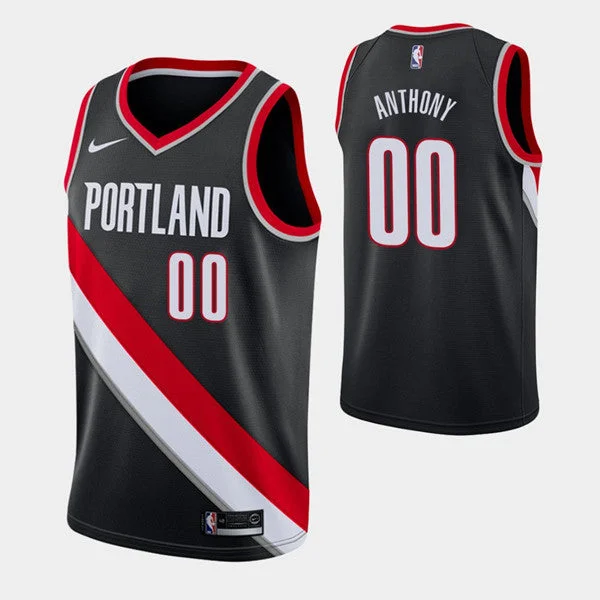 Men's Portland Trail Blazers #00 Carmelo Anthony Black 2019/20 Stitched Basketball Jersey