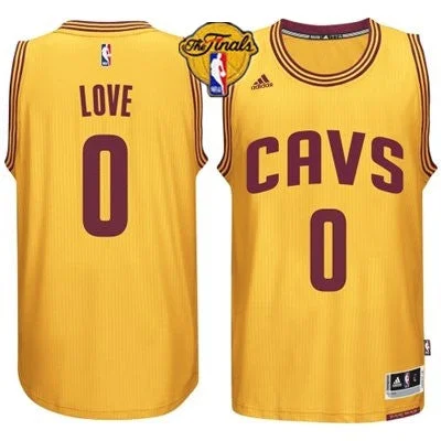 Cavaliers 0 Love Yellow 2015 Finals New Rev 30 Basketball Jersey