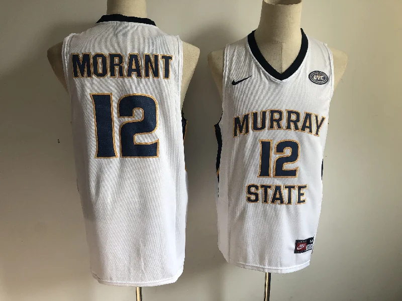 Murray State 12 Ja Morant White College Basketball Basketball Jersey