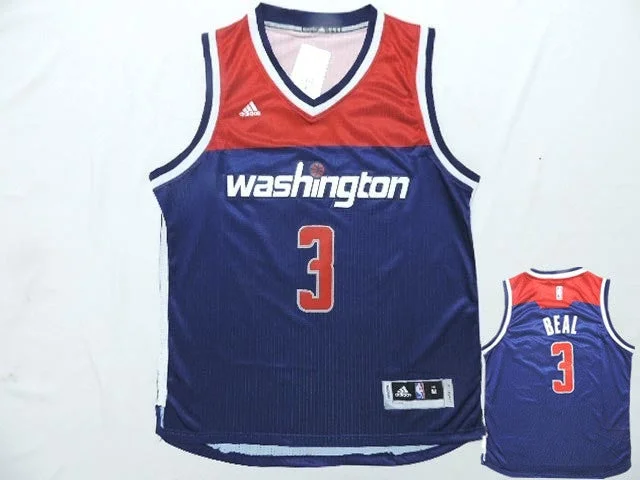 Wizards 3 Blue Red New Revolution 30 Basketball Jerseys