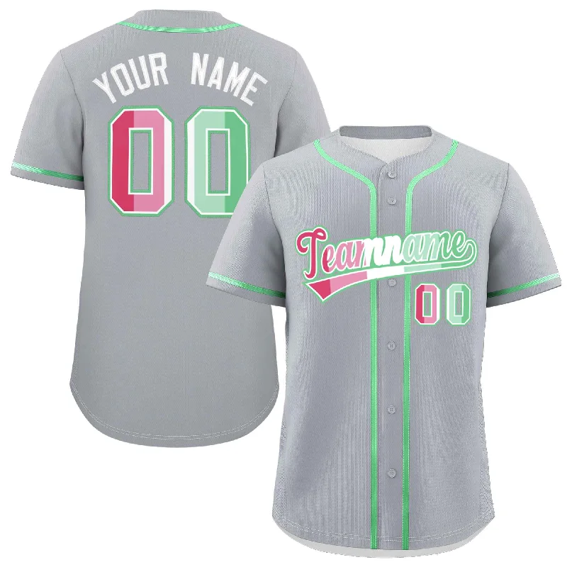 Custom Gray Abrosexual For Pride Month Classic Style Authentic Baseball Jersey