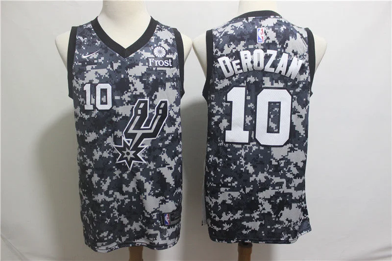 Spurs 10 DeMar DeRozan Camo 2018-19 City Edition Swingman Basketball Jersey