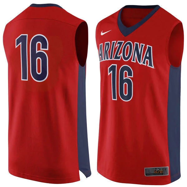 Arizona Wildcats #16 Red Basketball College Basketball Jersey