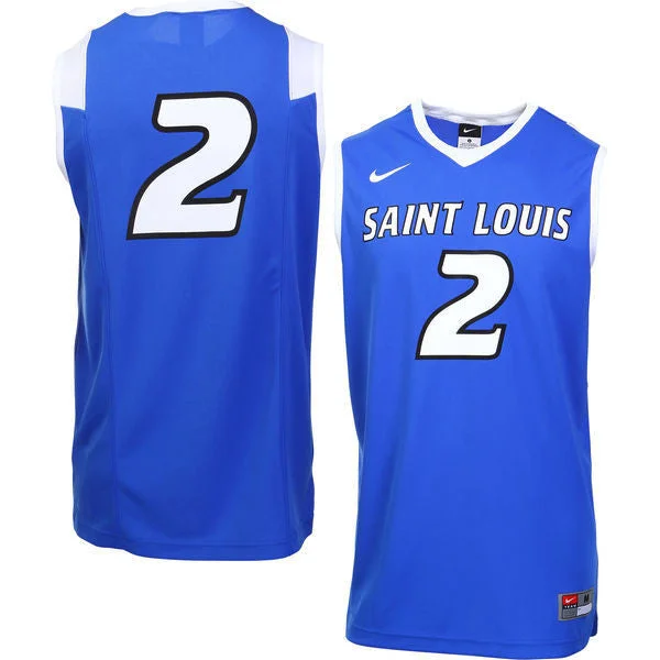 Saint Louis Billikens #2 Blue Basketball College Basketball Jersey