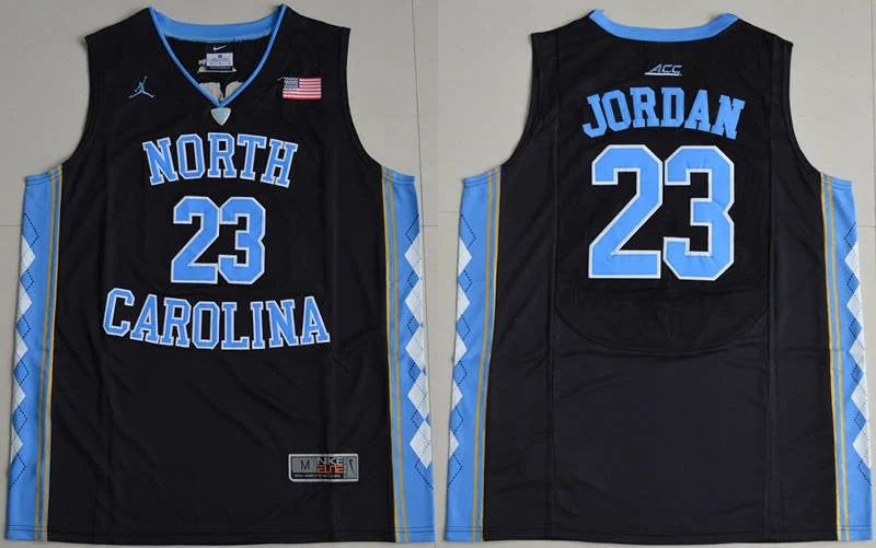 North Carolina Tar Heels 23 Michael Jordan Black College Basketball Basketball Jersey