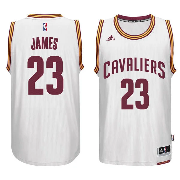 Cavaliers 23 Lebron James White Home Swingman Basketball Jersey