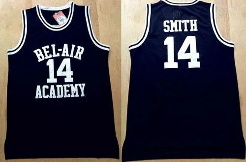 Bel-Air Academy 14 Smith Black Stitched Basketball Basketball Jersey