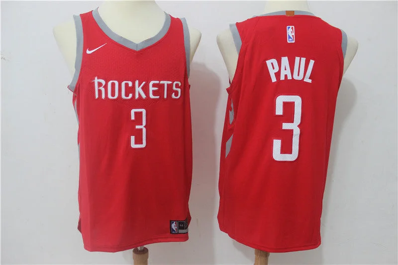 Rockets 3 Chris Paul Red Authentic Basketball Jersey