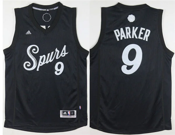 Spurs 9 Tony Parker Black 2016 Christmas Day Swingman Basketball Jersey