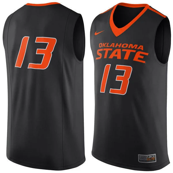 Oklahoma State Cowboys #13 Black Basketball College Basketball Jersey