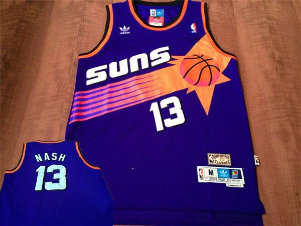 Suns 13 Nash Purple Hardwood Classics Basketball Jersey