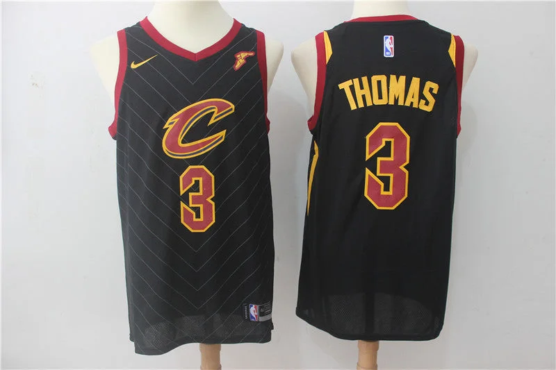 Cavaliers 3 Isaiah Thomas Black Swingman Basketball Jersey