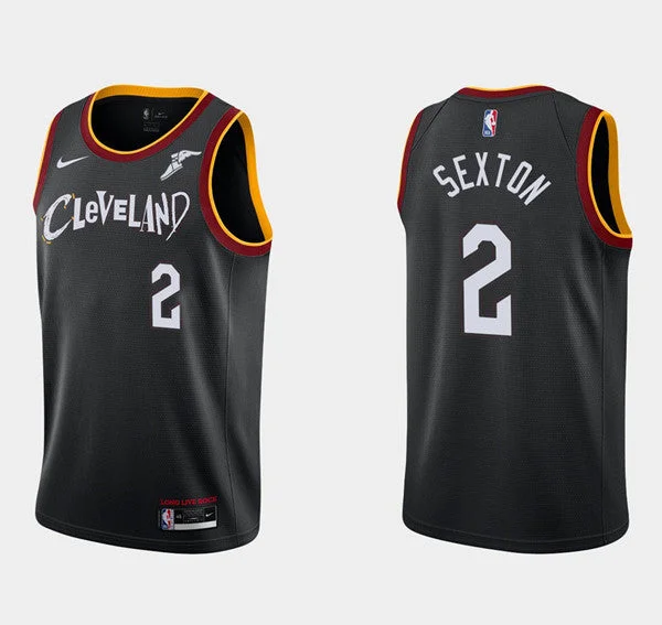 Men's Cleveland Cavaliers #2 Collin Sexton Black Stitched Basketball Jersey