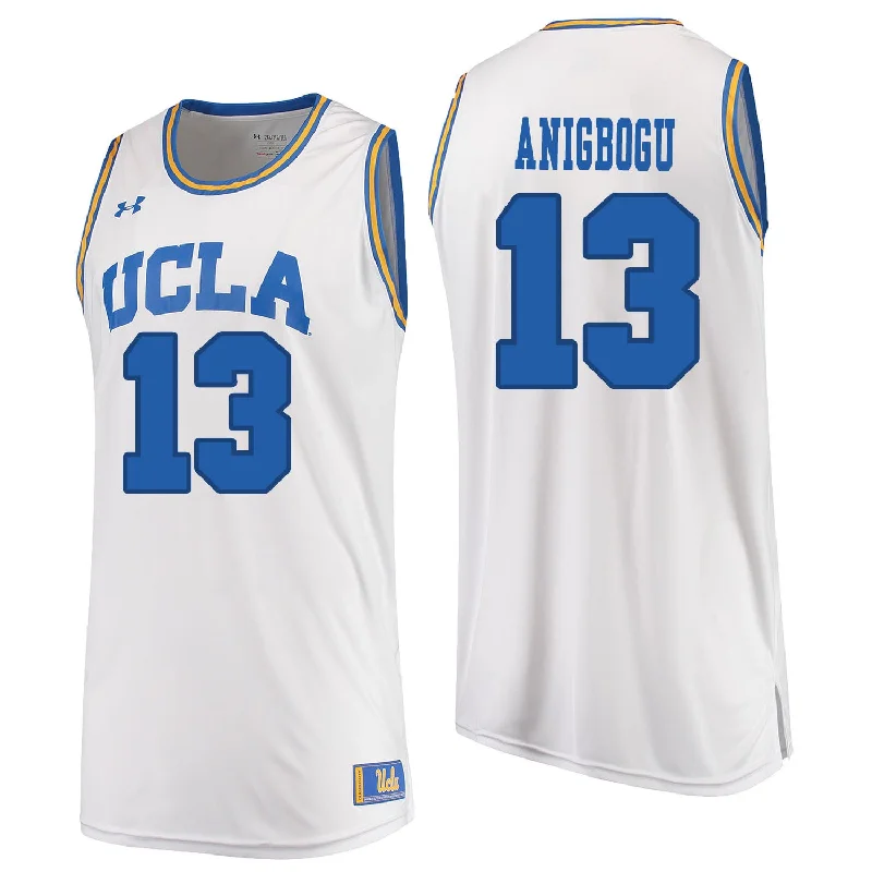 UCLA Bruins 13 Ike Anigbogu White College Basketball Basketball Jersey