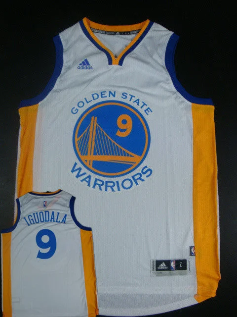 Warriors 9 Iguodala White New Revolution 30 Basketball Jersey