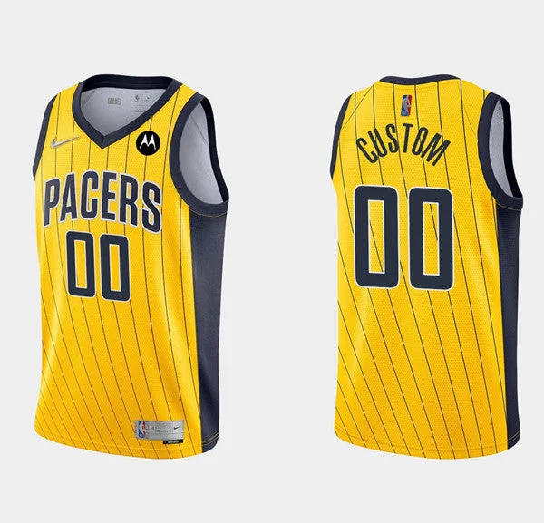 Men's Indiana Pacers ACTIVE CUSTOM Earned Edition Stitched Basketball Jersey