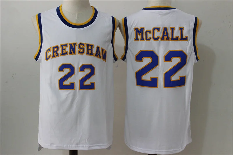 Crenshaw 22 McCall White Stitched Movie Basketball Jersey