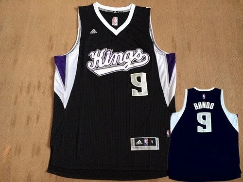 Kings 9 Rajon Rondo Black Swingman Basketball Jersey