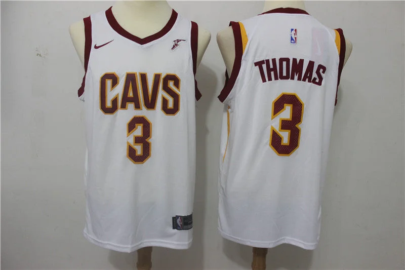 Cavaliers 3 Isaiah Thomas White Swingman Basketball Jersey