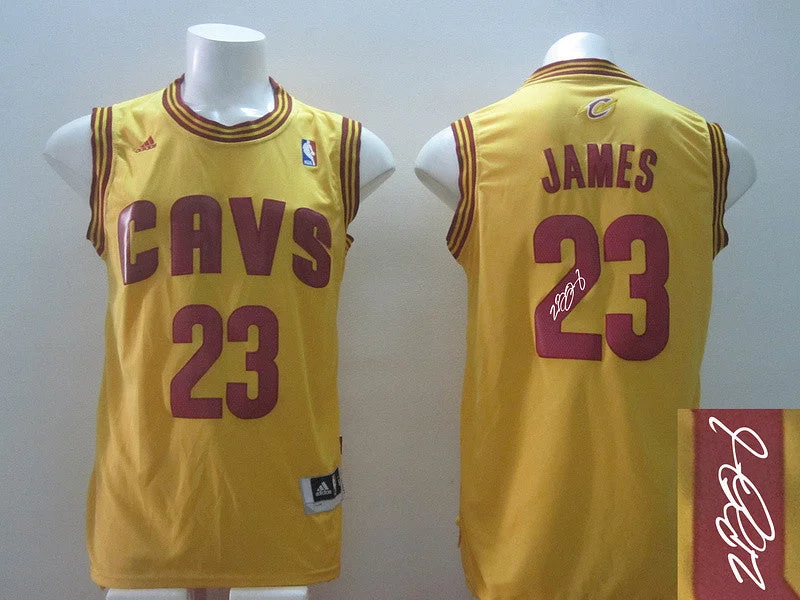 Cavaliers 23 James Gold Revolution 30 Signature Edition Basketball Jerseys