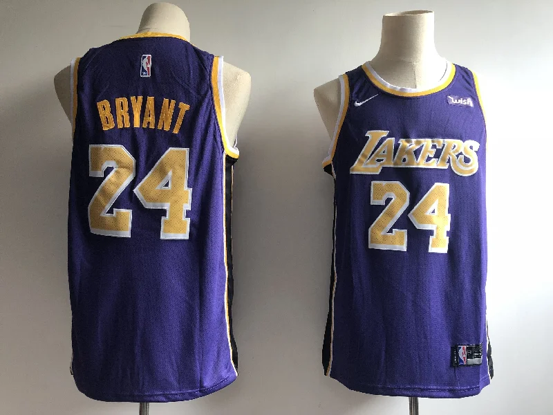 Men's Los Angeles Lakers #24 Kobe Bryant Purple 2018/19 Statement Edition Swingman Stitched Basketball Jersey