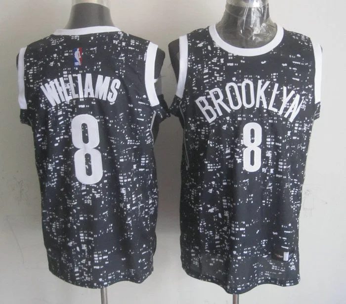 Nets 8 Deron Williams Black City Luminous Basketball Jersey