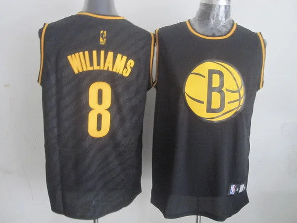 Nets 8 Williams Black Precious Metals Fashion Basketball Jerseys