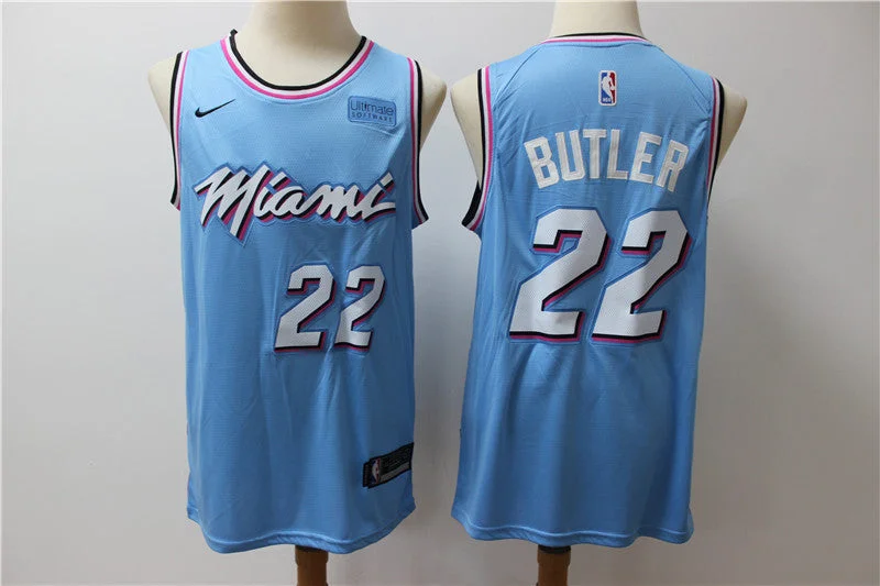 Heat 22 Jimmy Butler Light Bule Swingman Basketball Jersey