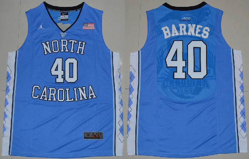 North Carolina Tar Heels 40 Harrison Barnes Blue College Basketball Jersey