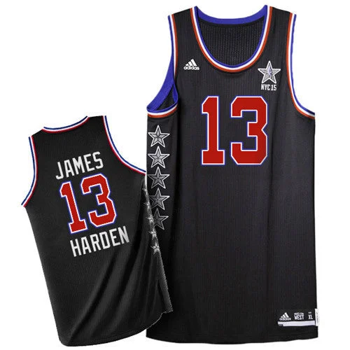 2015 All Star NYC Western Conference 13 James Harden Black Basketball Jerseys