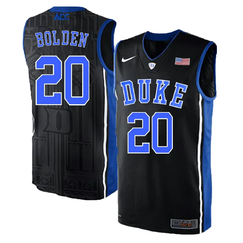 Duke Blue Devils 20 Marques Bolden Black Elite College Basketball Basketball Jersey