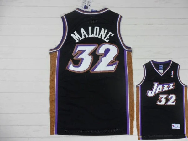 Jazz 32 Malone Black New Revolution 30 Basketball Jerseys