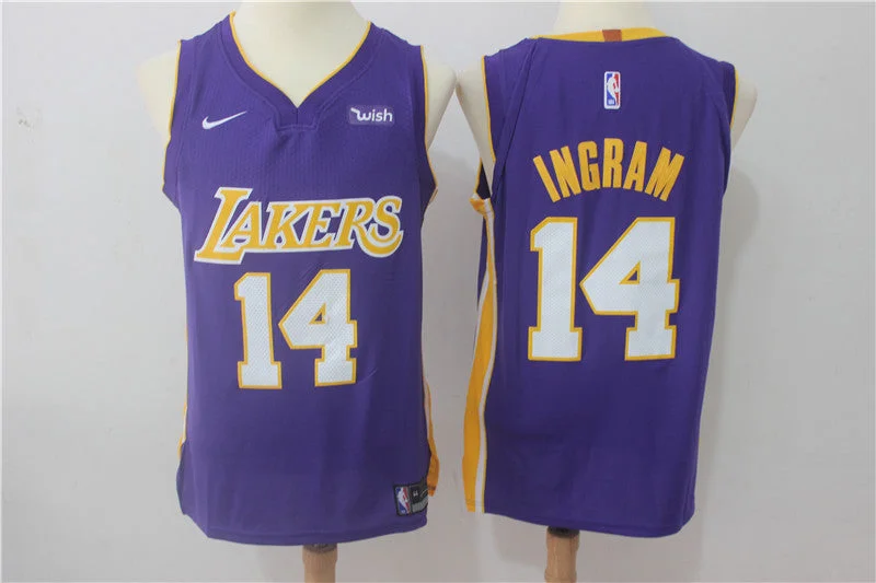 Lakers 14 Brandon Ingram Purple Authentic Basketball Jersey