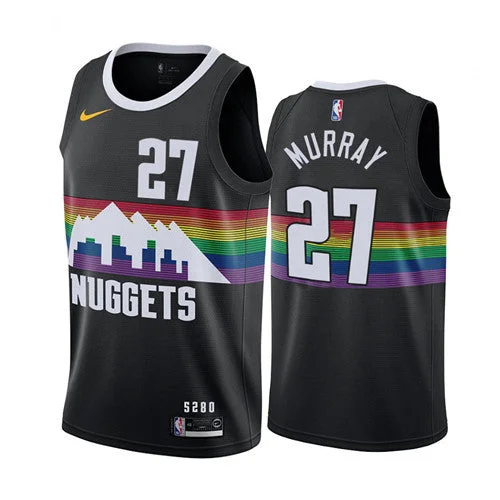 Men's Denver Nuggets #27 Jamal Murray Black 2019 City Edition Stitched Basketball Jersey