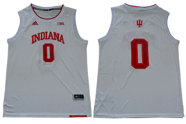 Indiana Hoosiers 0 Romeo Langford White College Basketball Basketball Jersey