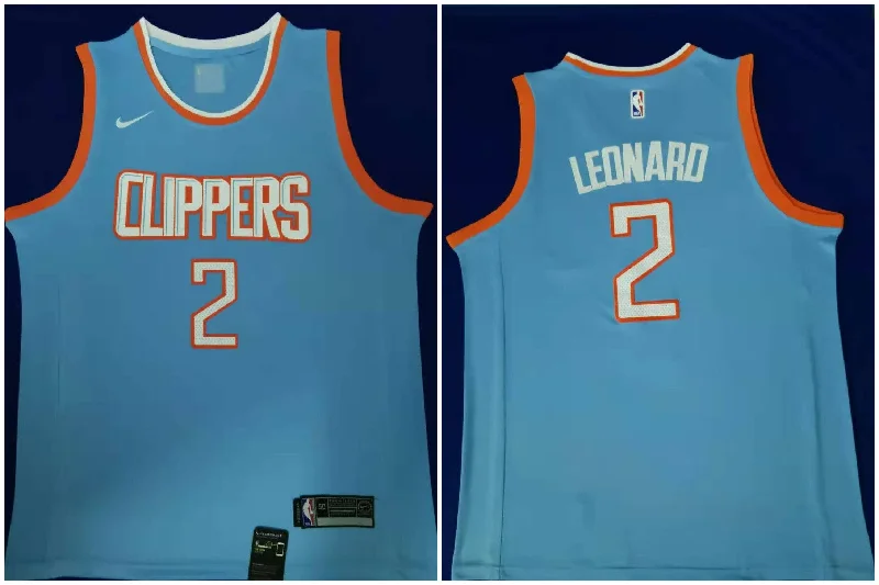 Clippers 2 Kawhi Leonard Light Blue Swingman Basketball Jersey