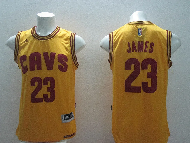 Cavaliers 23 James Yellow 2014 15 New Swingman Basketball Jerseys