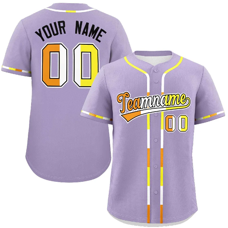 Custom Light Purple Maverique For Pride Month Classic Style Authentic Baseball Jersey